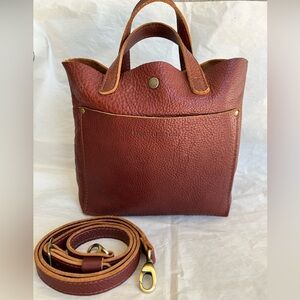 Portland Leather Goods Mini Crossbody in Nutmeg